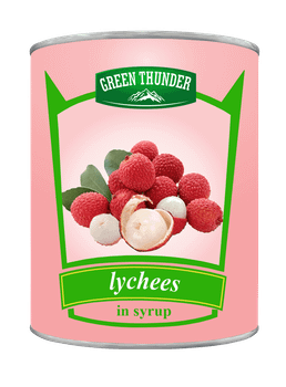 Canned Lychee in light syrup  Place of Origin - GREEN THUNDER EXIM COMPANY LIMITED  - Vietnam