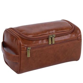 Vintage Makeup Toiletry Bag for Men Travel Storage Organizer Cases with Hanging Business Cosmetic Bag - Xiamen Jinxiheyuan Import&Export Co., Ltd. - China