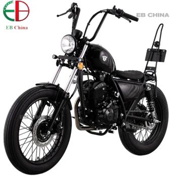 150cc Gas Chopper Motorcycle Retro Bike - Eb Chopper Style with ABS, Front & Rear Disc Brakes, Air-Cooled Engine (Glossy Black) - Wuxi Eternal Bliss Alloy Casting & Forging Co., Ltd. - China