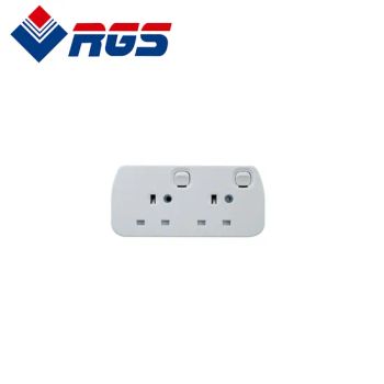 Rgs 2gang Socket with Light Manufacturer Protection Portable Socket - Wenzhou Guangyuan Electric Co., Ltd. - China
