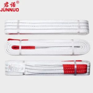 8 Ton White Color Double Layer Flat Webbing Sling - Hebei Junnuo Hoist Machinery Co., Ltd - China