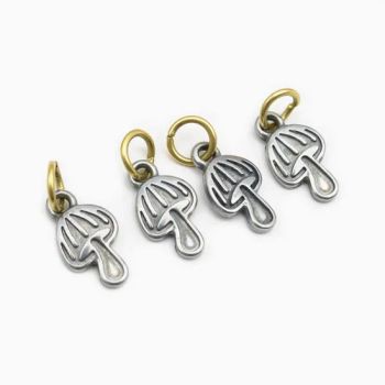 Fashion Mushroom Pendant Jewelry Metal Tags Custom Made Colors Metal Necklace Charm Key Ring Pendants - KONGSUN INDUSTRY (HK) LIMITED - China