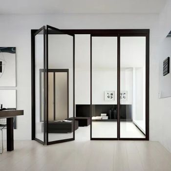 Sunray Frameless Folding Glass Door Sliding Glass Porch Panoramic Accordion Outdoor Interior Partition Bifold Doors Folding Door - FOSHAN SUNRAY WINDOWS LIMITED COMPANY - China