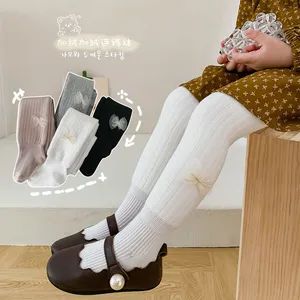 Winter Thickening Children's Leggings Girls Bow Combed Cotton Children's Pants Baby Pantyhose - Market Union Co. Ltd. - China