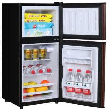 86 L Double Doors Fridge / Foam Door Refrigerator Origin China Trademark OEM Climate Type ST HS Code 84181030 Type - Feilong Home Electrical Group Co., Ltd. - China
