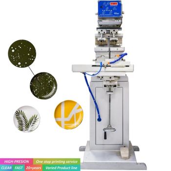 Two Colors Two Locations Transfer Pad Printing Machine for Lipstick Neck Care Label Ribbon Insole Baseball Mixer Grinder Pen Tag Label - Jinan Chenji International Trade Co., Ltd. - China