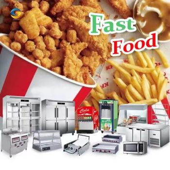 Kitchen Equipments Fast Food, Restaurants Fast Food Shop Design, Fast Food Equipment Restaurant 2024, Restaurant Tools and Equipment - Guangzhou Sunrry Kitchen Equipment Co., Ltd. - China