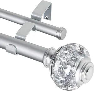 Decorative Finials Double Curtain Rods Adjustable Telescopic Window Rods - Ningbo Mysure Home Products Co., Ltd. - China