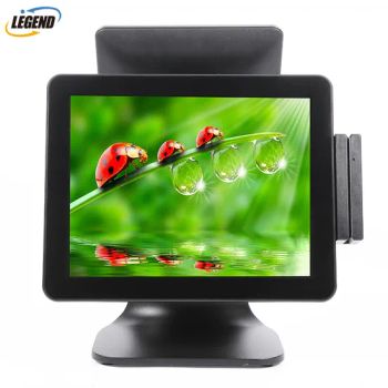 15" Cash Register Double Screen All in One POS Terminal POS Device POS Software Cash Register - Shenzhen Risenda Technology Co., Ltd. - China
