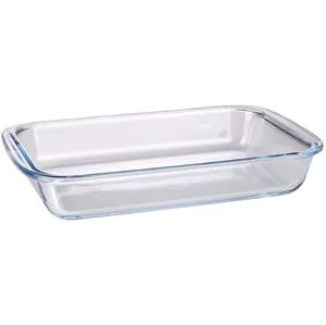 Rectangular Heat-Resistant Microwave Ovens Salad Fins High Borosilicate Glass Plate - Ningbo Beixuan International Trading Co., Ltd. - China