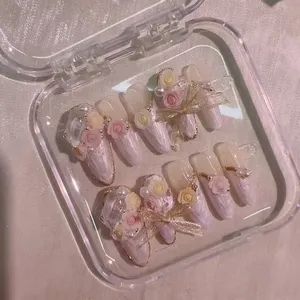 Rose Ribbon Bow Handmade Nail Charms – Retail Packaging Available - LION PROMOTIONAL GIFT CO., LIMITED - China