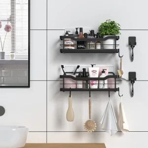 Soap Dispenser Set Home Bathroom Accessories Mesh Shower Caddy Bag Basket Bathroom Shelf Organizer Wall Shelf Hotel Bathroom Robe Hook Bathroom Accessories Set - Qingyuan Xingxiang Hardware Products Co., Ltd - China