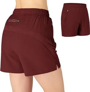Womens Running Shorts Elastic High Waisted Breathable Quick Dry Gym Shorts Women Sports Wear Ladies Sweat Shorts - Xiamen Taraniss Sportswear Co., Ltd. - China