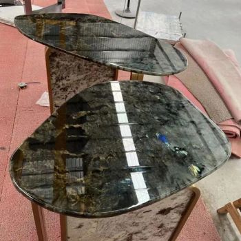 Restaurant Tables Bistro Metal Base Square Marble Top Dining Room Living Room Table - Quanzhou Tianyuan Stone Co., Ltd. - China