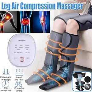 Electric 6 Modes Sequential Kneating Leg Air Wrap Warmer Massage Boots with Calf Leg Foot Heating Massager for Improve Blood Circu - Shenzhen Welltek Technology Co., Ltd. - China