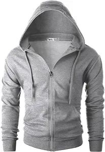 Mens Slim Fit Long Sleeve Full Zip Pullover Hoodie - NANCHANG VISION GARMENT CO., LTD. - China