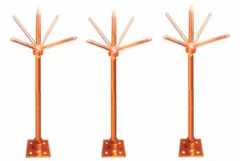Conventional Copper Lightning Conductor Brand SABO Color Copper Type 5 Spikes Poles Number Spikes type Arrester Type - Shree Sales - India