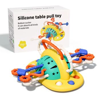 Infant Teething Comfort Toys Toddler Bubble Fidget Balls Baby Sensory Silicone Pull String Montessori Toys with Suction Cups - Ruijin Baibaole E-Commerce Co., Ltd. - China