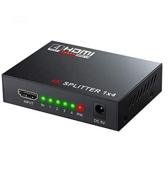 4 x 1 Port HDMI Splitter   Bit Depth 24-bit Body Material Full Metal Output Type Analog L/r Rca Input Type Coaxial Or - Expand Electronics - India
