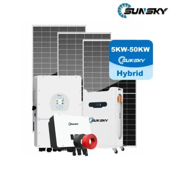 Solar Power 20 Kw Hybrid off Grid 10kw 20kw 50kw Energy Home Storage System 30kwa 40kwa 50kwa Photovoltaic Panels 220V 380V 480V Commercial and Factory Systems - Hefei Sunskypv Co., Ltd. - China