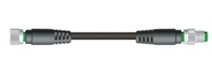 M8 Connector Wire Harness 3pin Straight Male to Female with Round Cable - VELLE Electrical (Fujian) Co., Ltd. - China