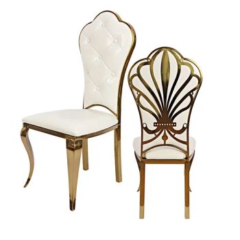 High Back Luxury Modern Waiting Room Stainless Steel Event Accent Chairs - Qingdao Welhome Co., Ltd. - China