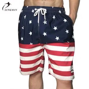 Custom Design Fashion 4 Way Stretch Blank Swimwear Beachwear Mens Swim Trunks Beach Surf Board Shorts - Guangzhou Singmin Sports Goods Co., Ltd. - China