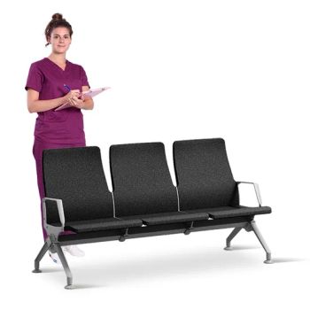 BV Certification Comfortable Waiting Room Chairs OEM Available Seat Number 3 Condition New Back With Back Folded - Jiangsu Saikang Medical Equipment Co., Ltd. - China