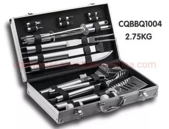 18PCS Stainless Steel BBQ Tools Set with Aluminum Storage Case - Chongqing Bweiser Industry Company Limited - China