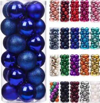 24PCS Christmas Balls Ornaments for Xmas Christmas Tree Christmas Tree Decorations Hanging Ball for Holiday Decoration - Market Union Co. Ltd. - China