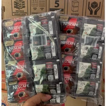 Original Nescafe 600 sachetsx2g 100% robusta - DKA asia - Indonesia