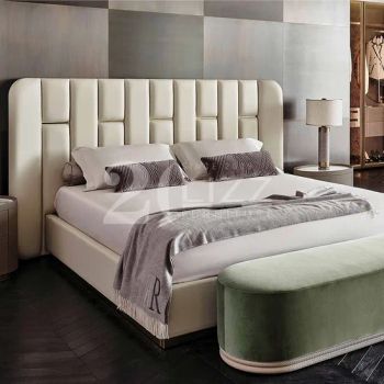 Bedroom Furniture Upholstered Luxury Double Beds Fabrics or Leathers Bed - China Lizz Furniture Co., Ltd. - China