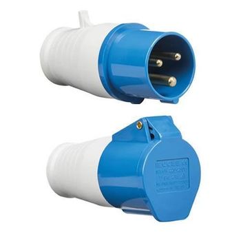 6A Industrial Plug and Socket, 240V IP Rating IP55 Material Plastic Rated Voltage 240V Number of Pins 3.0 Type Male and - Bee Key Enterprise - India