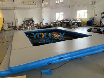 Inflatable Floating Ocean Sea Swimming Pool Age Adult Origin China Shape Square Feature Easy Set HS Code 63062990 Tent Without - GUANGZHOU YOLLOY OUTDOOR PRODUCT CO.,LIMITED - China