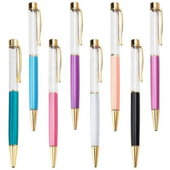 Wholesale Glitter Power Shell Crystal Dry Flower Filled DIY Empty Tube Pen - Ningbo Becol Stationery & Gifts Co., Ltd. - China