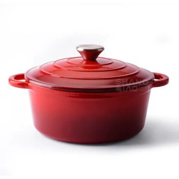 Wholesale with Lid Round Custom Logo Cookware Enamel Cast Iron Casserole Pot Dutch Ovens - Hebei Shangqiao Imp. & Exp. Co., Ltd. - China