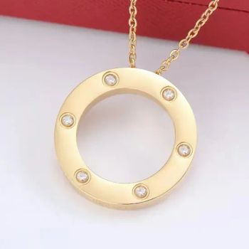 Love Screw Pendant Necklaces Titanium Steel Designer Letter C with Diamond Luxury Jewelry - Shijiazhuang Dongcang Trading Co., Ltd. - China