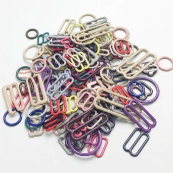 Nylon Coated Sliders Hooks Rings Black White Color for Bra Swimwear Underwear Accessories - Phoenix Flame Holdings Limited - China