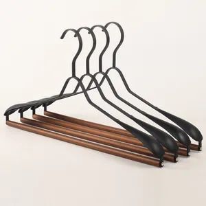 Wooden Iron Suit Hangers Non Slip Shoulder Notches 360 Degree Swivel for T-Shirts Jackets Shirts - Guilin Sumanda Trading Co., Ltd. - China