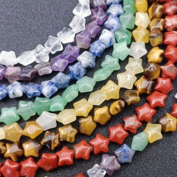 Semi Precious Stone 10mm Amethyst Five Point Star Loose Bead - East Sunrise Jewelry Co., Limited - China