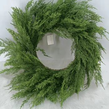 Factory Hot Sale Real Touch Festive Cypress Leaf Wreaths for Stunning Christmas Displays - Xiamen Jimei Kailili Crafts Factory - China