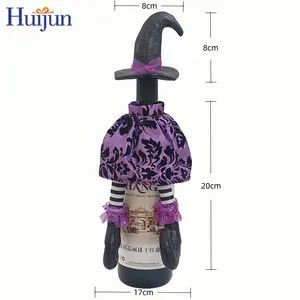 Creative Handmade Halloween Witch Wine Bottle Cover with Hat Bottle Skirt for Party Dining Decoration - Shantou Chenghai Huijun Crafts & Gifts Co., Ltd. - China