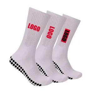 High Quality Breathable Anti Slip Grip Sports Sock Custom Logo Cotton Nylon Football Crew Socks for Men - Zhuji Hewei Socks Co., Ltd. - China