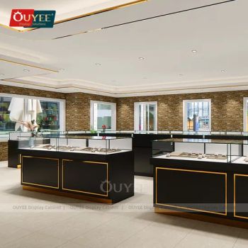 Luxury Watch Jewellery Shop Showcase Design Gold Jewelry Standing Display Cabinets - Guangzhou Ouyee Industrial Co., Ltd - China