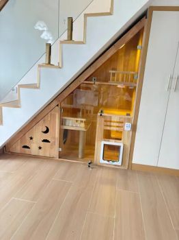 Luxury Customizable Wooden Cat Houses for Stylish Pets Color Beige Origin China Apply Indoor OEM/ODM Accept Model NO. A-217 - Foshan Chenyao Senju Furniture Co., Ltd. - China