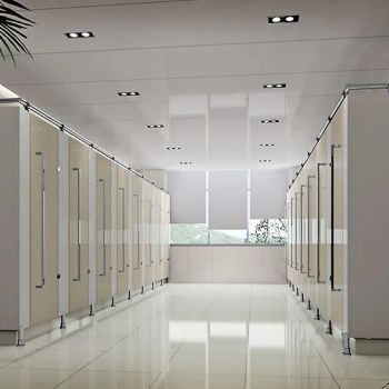 Office Building Project HPL Compact Laminate Panel Toilet Cubicles Partition System - Hangzhou Kingcrown Construction & Decoration Material Co., Ltd. - China