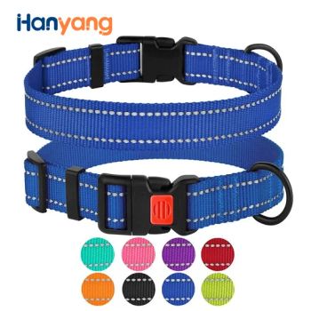 Hanyang Reflective Dog Collar Nylon Pet Collars for All Dogs MOQ 100PCS Width 2.5CM HS Code 4201 Condition New Brand - Dongguan Hanyang Pet Products Co., Ltd. - China