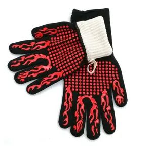 Heat Resistant Gloves BBQ High Temperature Gloves Kitchen Mitts for for Barbecue Cooking Baking Cutting - Omake (Nanjing) Kitchenware Co., Ltd. - China