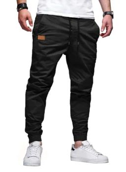 Mens Casual Joggers Pants - Cotton Drawstring Chino Cargo Pants Hiking Outdoor Twill Track Jogging Sweatpants Pants - Guangzhou Profound Garment Co., Ltd. - China