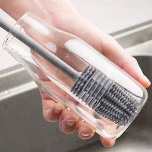 Silicone Kitchen Long Handle Bottle Cleaning Brush Style Hand Origin China Usage Kitchen Color Unicolor Model NO. CB009 Package OPP Bag - Market Union Co. Ltd. - China